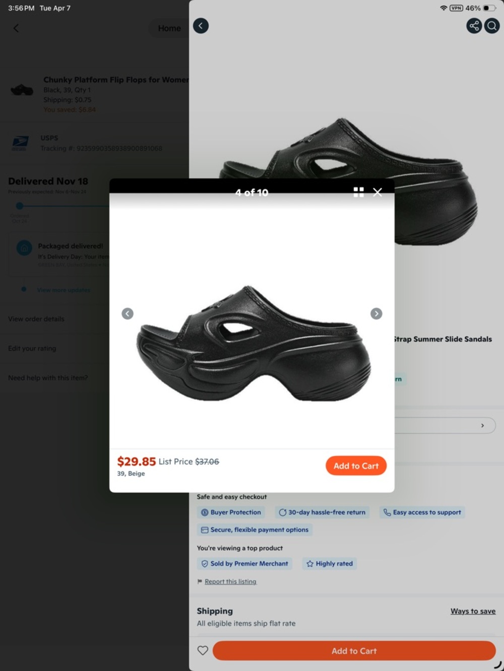 Black Platform Slide Clogs – Comfortable Lightweight Slip-Ons